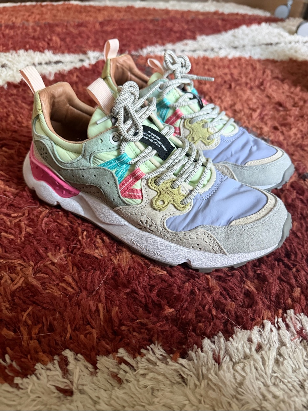 Flower Mountain Yamano 3 Sneakers - Suede/Nylon - Light Grey